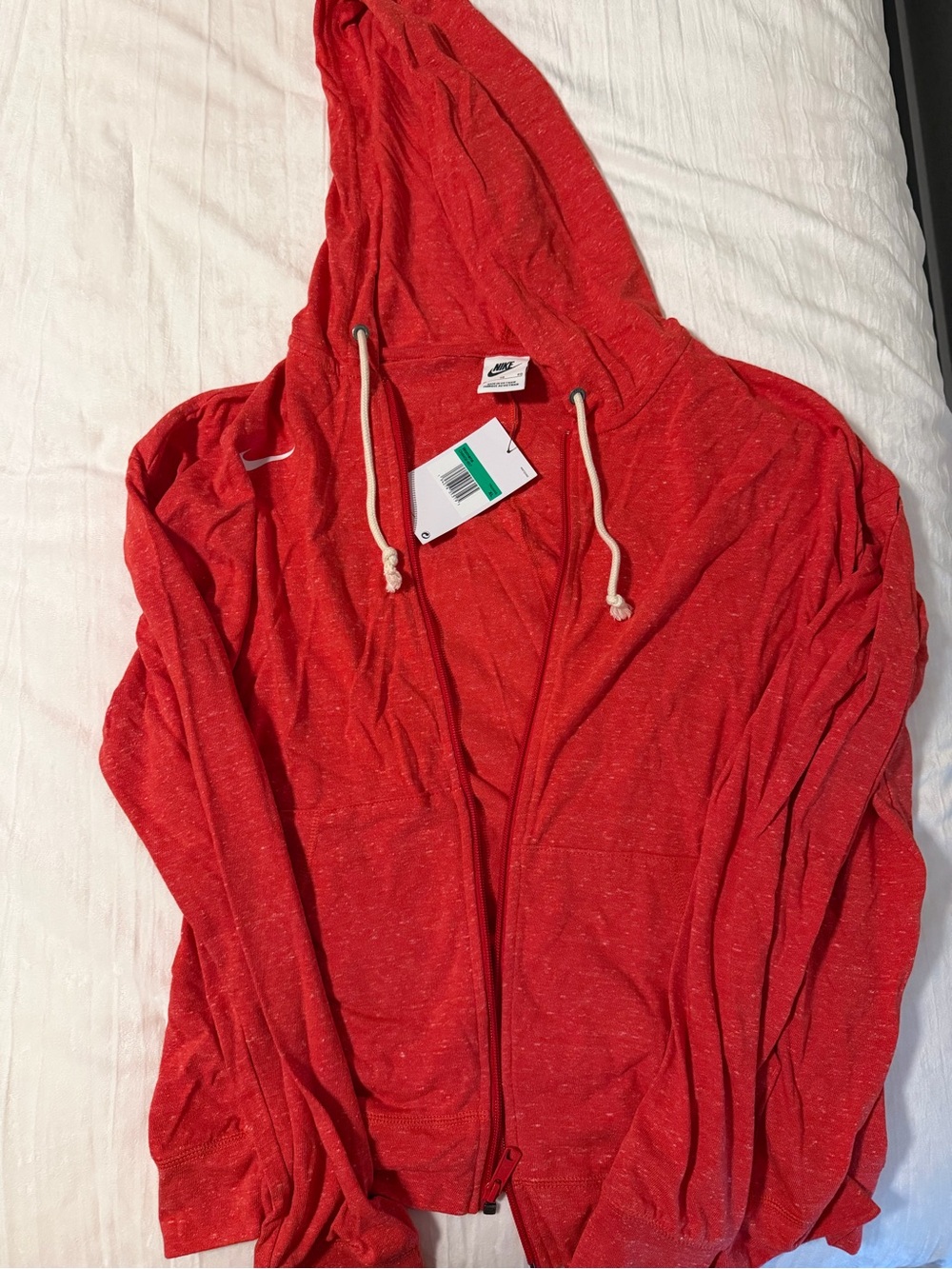 Women’s Nike Red Zip Hoodie Sweatshirt